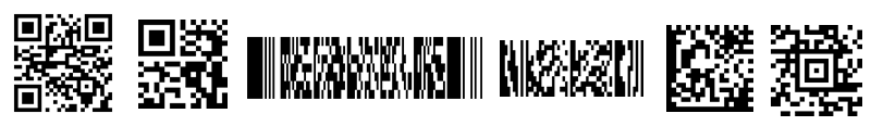 2 barcodes. QRCode (QRCode Micro), PDF417 (PDF417 Micro, PDF417 Compact), DataMatrix, AztecCode.